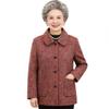 Fashionable Lapel Jacket for Middle-Aged and Elderly Women: Grandma Style for Spring and Autumn