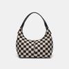 2025 New Retro Black and White Plaid Dumpling Bag Summer Super Fire Temperament Shoulder Handbag Checkerboard Underarm Bag