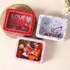 Valentine's Day Candy Box Valentine's Day Food Container Tinplate Cookie Box With Clear Window For Food Candy Snack Chocolate