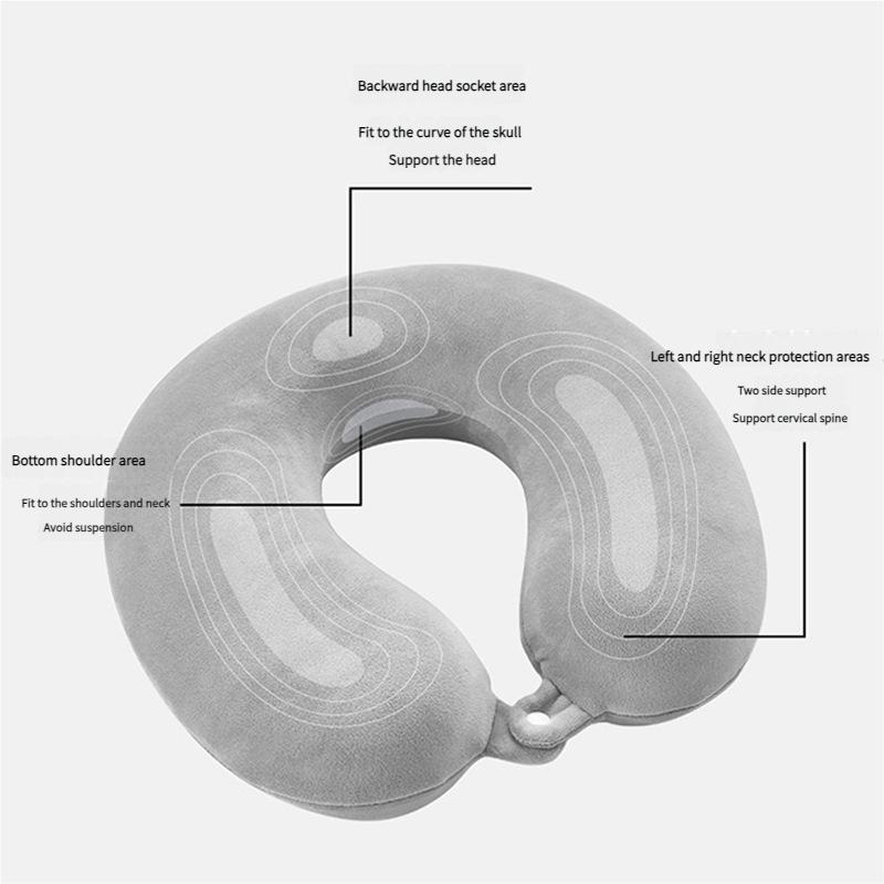 Einfache Mode Plüsch U-förmiges Kissen Autofahren Reise Nackenkissen Nickerchenkissen Bequem Linderung Müdigkeit