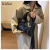 New Women Handheld Underarm Bag Minimalist Glossy Down-Filled Tote Bag Large Capacity Oxford Shoulder Bag