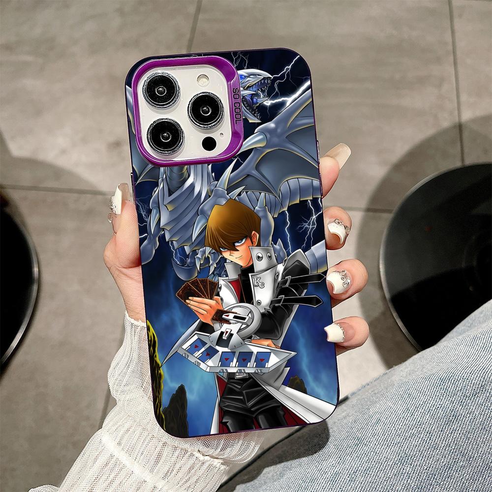 Yugioh Seto Kaiba Phone Case for iPhone 17 16 15 14 13 12 11 X XR XS Air Pro Max Plus Purple Colorful Silver Cover