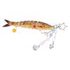 Spotted Yellow Fish Keychain ABS Articulated Fish Keychain Cute Fishing Bait Keychain  For Bag