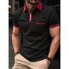 Men's Casual Chest Pocket Short Sleeved T-shirt Polo Shirt