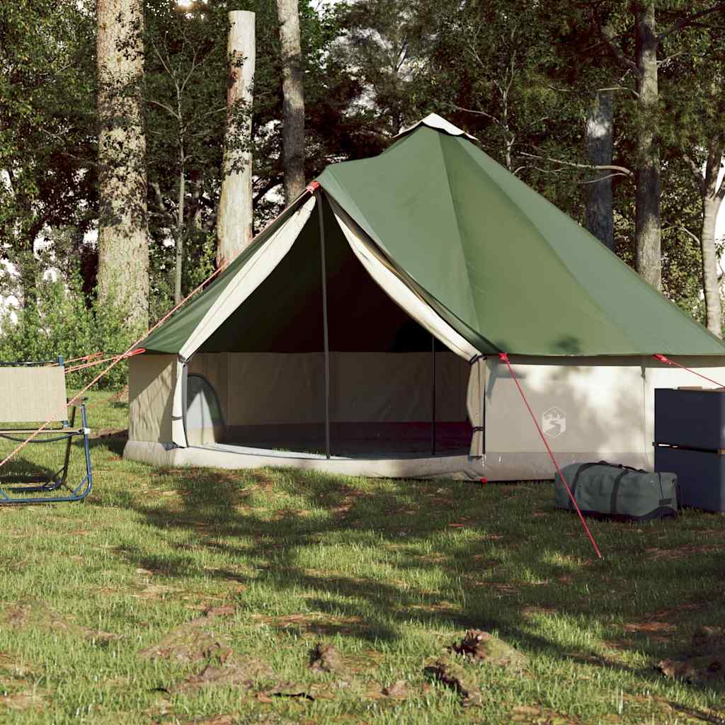 Vidaxl Tipi Family Tent, 6-Person, Green, Waterproof