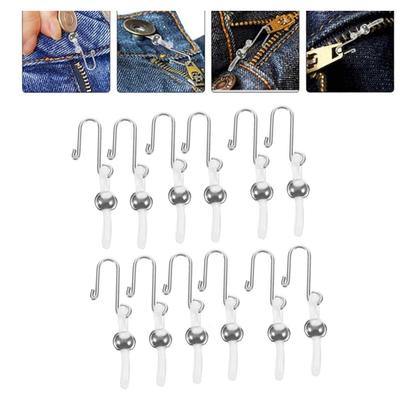 20 Peças Presilhas Suporte de Zíper Superiores Para Zíper de Jeans Clipe Auxiliar Para Botão de Calças Acessório