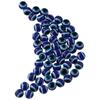 150pcs Round Blue Resin Beads Blue Handmade Resin Beads Eye Shape Beads  Home Decoration