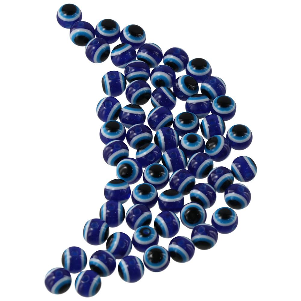 150pcs Round Blue Resin Beads Blue Handmade Resin Beads Eye Shape Beads  Home Decoration