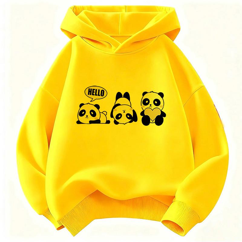 Adorabile Felpa con Cappuccio Divertente Panda per Bambini Felpa con Cappuccio per Ragazzi Ragazze Felpe Casual Abbigliamento