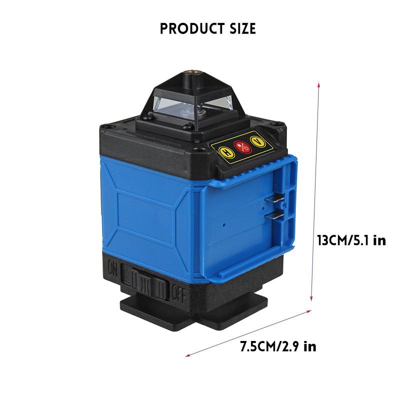 8/12/16 Lines Laser Level 4D Self-Leveling 360 Horizontal and Vertical Cross Green Laser Beam Line with Battery & Wall Bracket