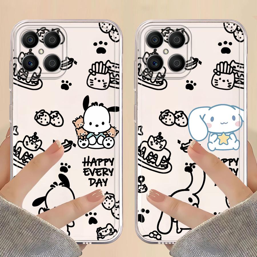Soft Phone Cover Case for Honor 90 Lite X7b X9a X9b X8a X8 X8b Sanrio Pochacco