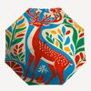 1pc Deer Nature Automatic Folding Umbrella - Windproof Compact Travel Umbrella with Auto Open/Close, 8-Rib Heavy-Duty Shaft for Women/Men A006