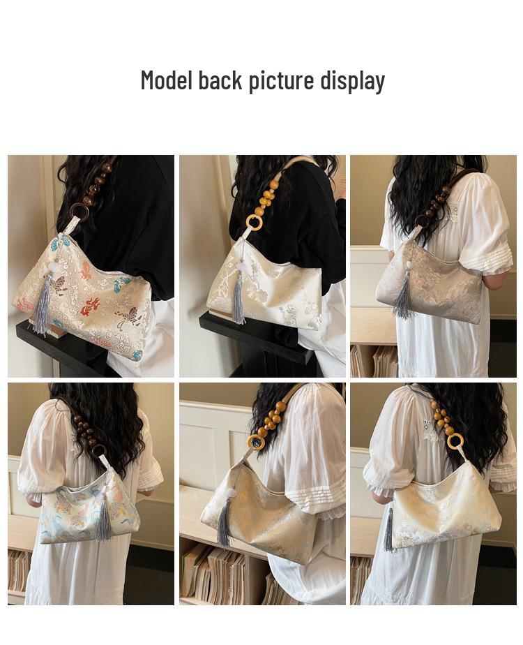 2026 Embroidered National Style Handbag: Fashionable, Light Luxury, Versatile Shoulder Bag for Casual Travel