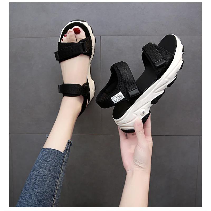 Sandals Women Shoes Summer Sports Daddy Fashion Casual Non Slip Platform Beach Shoe Sandalias 34EU/CN35 чёрный