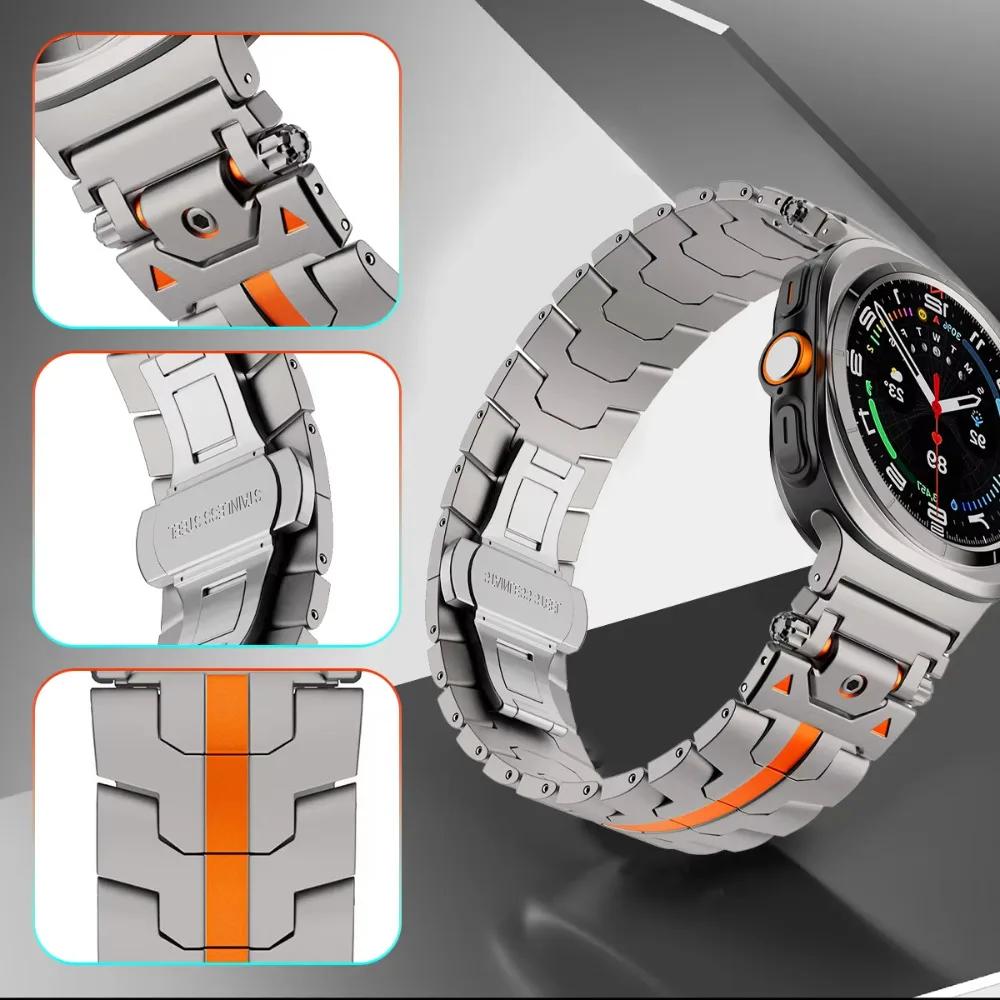 Stainless Steel Strap for Samsung Galaxy Watch Ultra 47mm Loop Band Bracelet for Galaxy Watch Ultra 47MM No Gaps Link Wristband