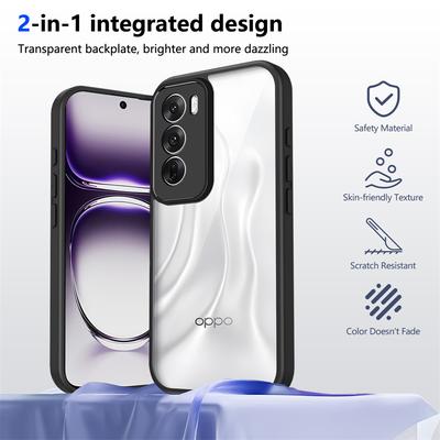 Oppo Reno12 Pro CPH2629 Hülle Stoßfest Silikon TPU Bumper Transparente Rückseite Hartschale Matte Handyhülle für Oppo Reno12 Pro 5G CPH2629