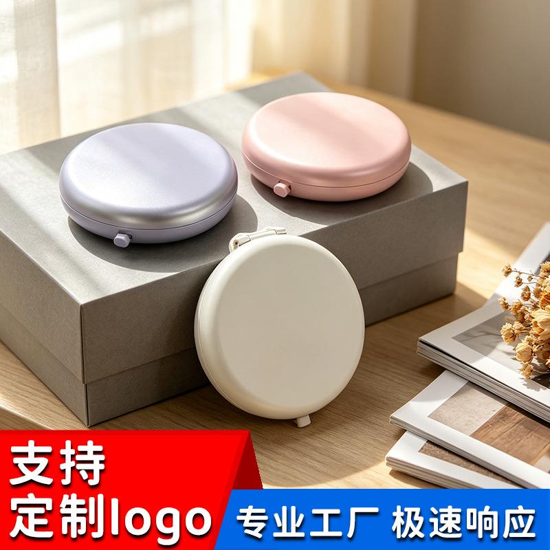 Flip Open Folding Compact Mirror, Zinc Alloy Portable Vanity Mirror for Purse Travel, Small Pocket Makeup Tool