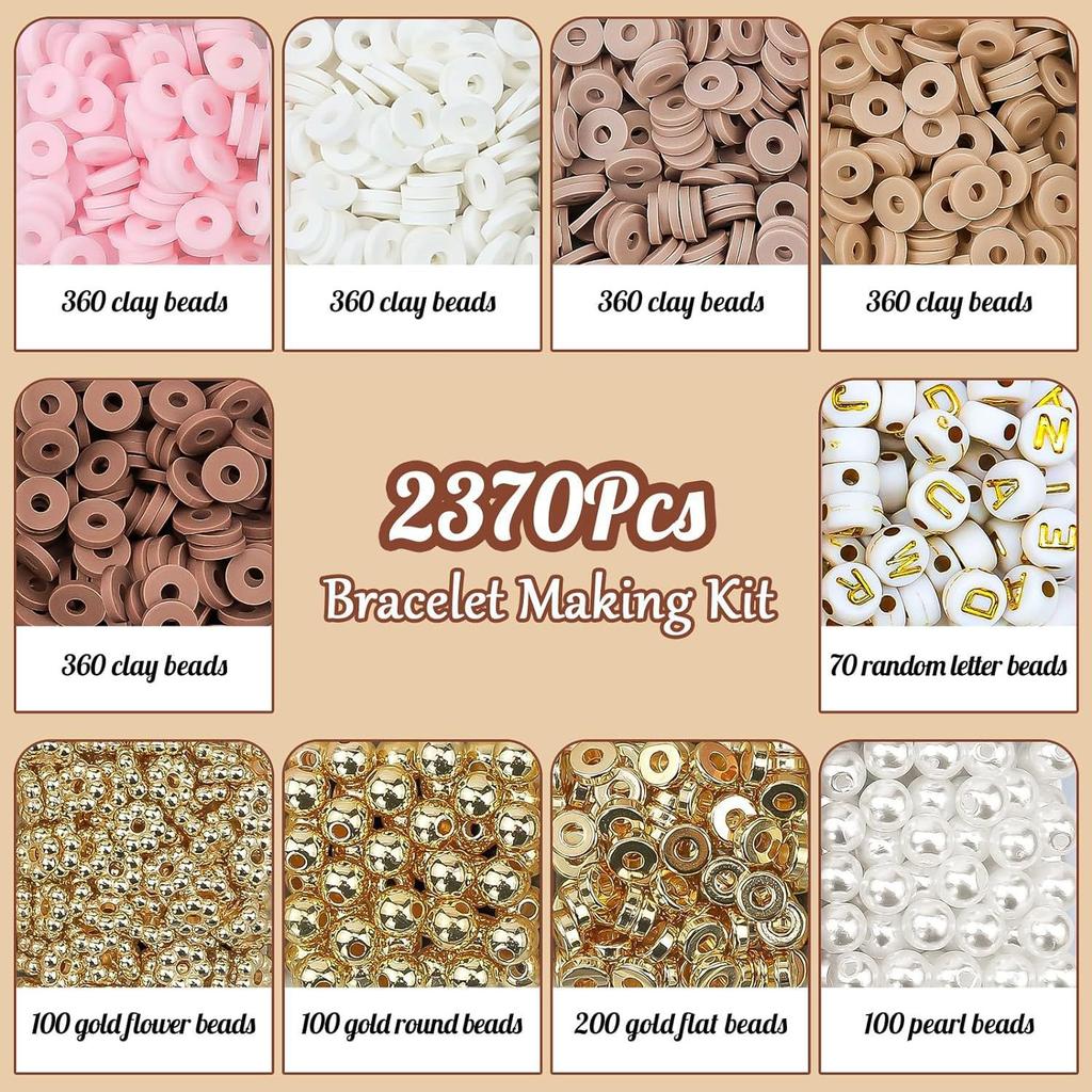 24 Grid Clay Bead Soft Pottery Sheet Diy Jewelry Accessories Kit Ccb Bead Bead Necklace Bracelet Production