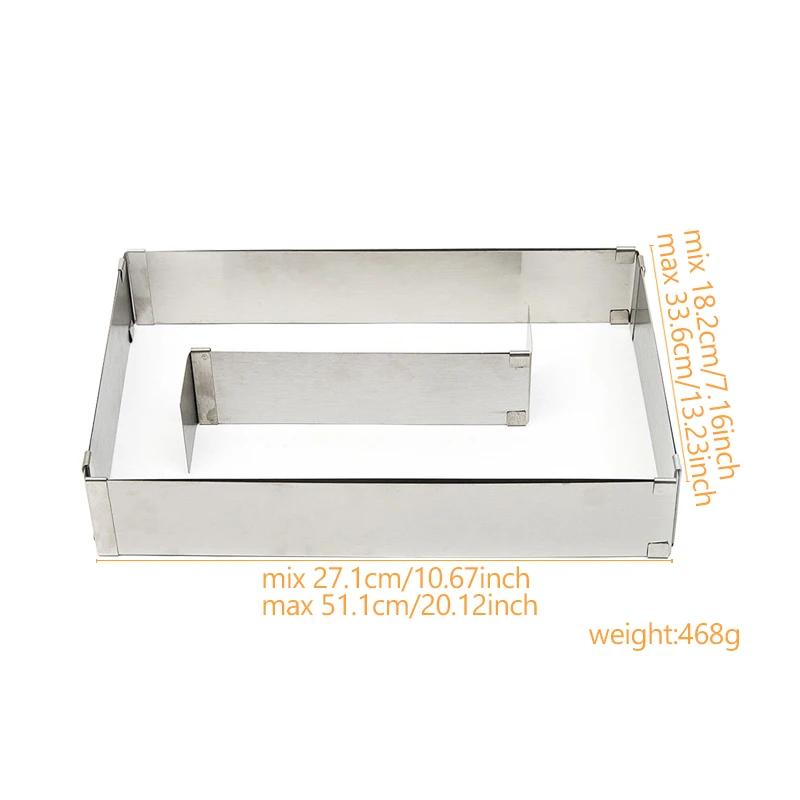 Adjustable Cake Ring Heart/Square/Round Cake Ring Stainless Cheese Mousse Ring Mold Cheese Dessert Cake Mold Baking Tool