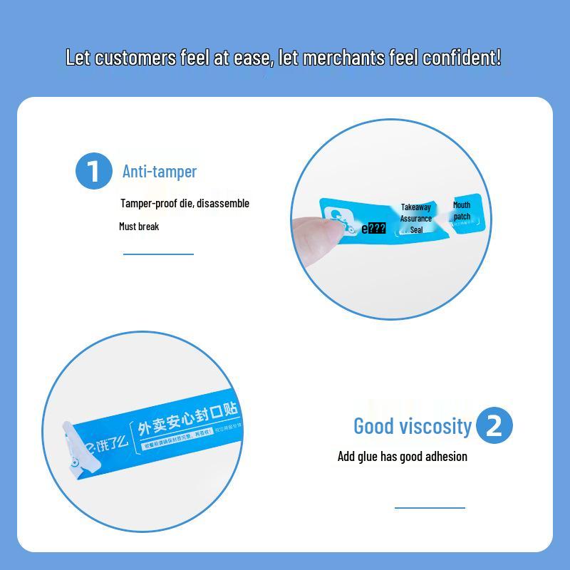 Food Safety Sealing Stickers for Packaging and Lunch Boxes