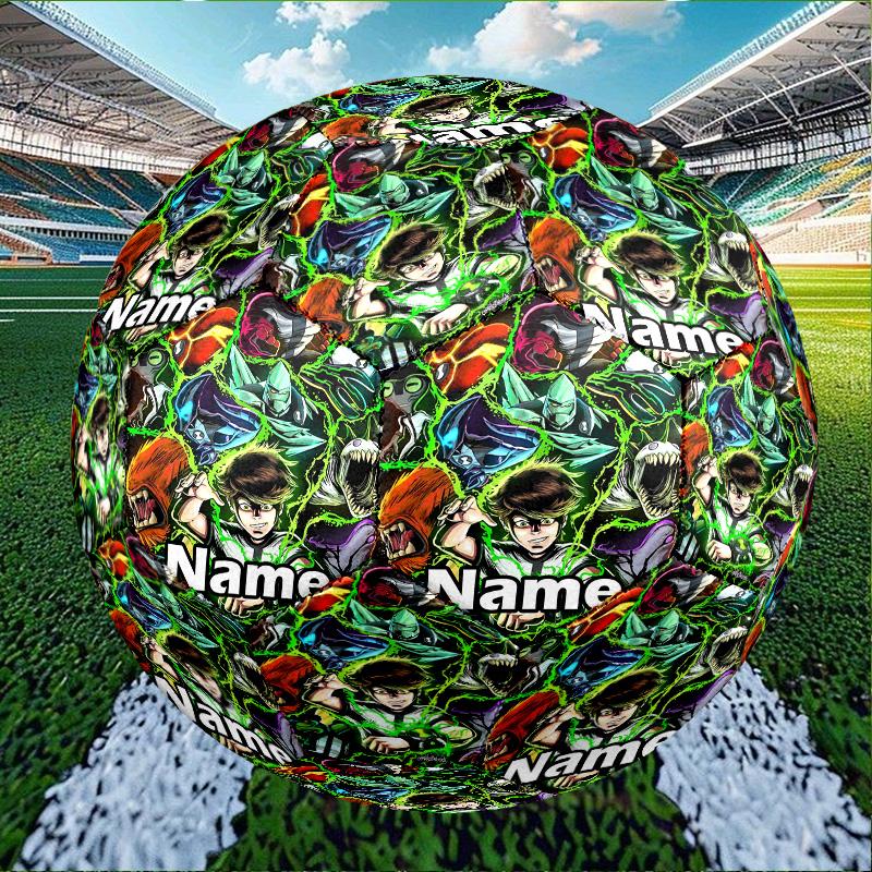 Custom Name Personalized Ben 10 Cartoon Print Size 5 Soccer Ball Training & Match Football, for Team, Kicking, Gift for Football