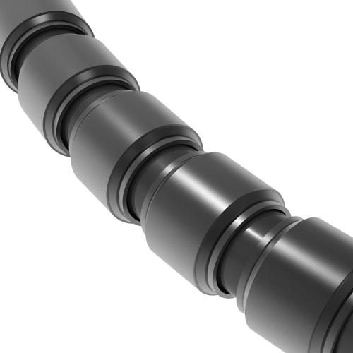 HiQ Parts NP Pipe Black L (20 pieces) Plastic Model Parts NPP-B-L