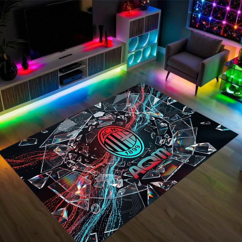 AC Milan Design Crystal Velvet Carpet Cozy Non?Slip Printed Rug For Bedroom Living Room Entrance