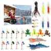 Christmas Fishing Lures Advent Calendar 24 Days Fishing Tackle Countdown Calendar Box Creative Xmas Surprise Gift Adviento