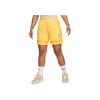 Fly Crossover Logo Embroidered Straight Regular Shorts Women Shorts Yellow DH7326-848