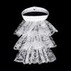 Elizabethan Styles Neck Wrap Halloween Costume Colonial Ruffled Neck Ruff for Victorian Themed Event