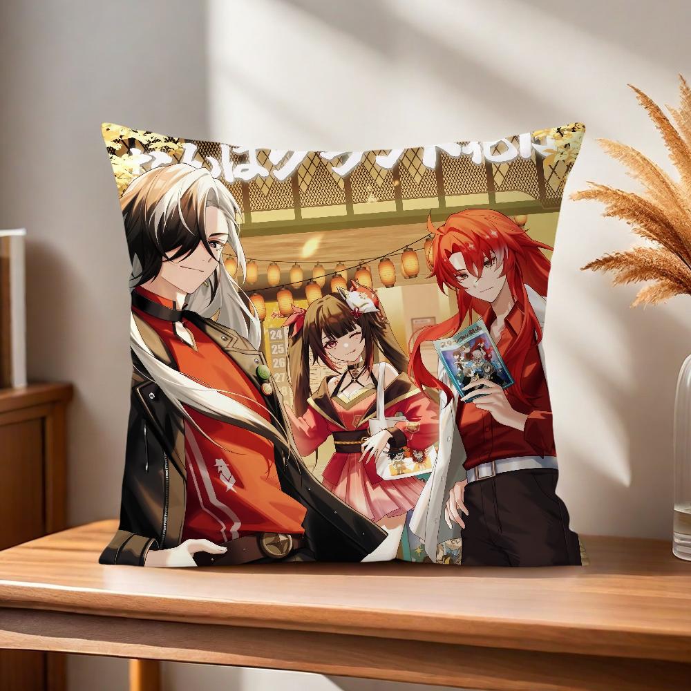 Comfortable soft Pillow Case for Sofa Rail Game Living Room Home office Star H-Honkai Decor and Protective Covers