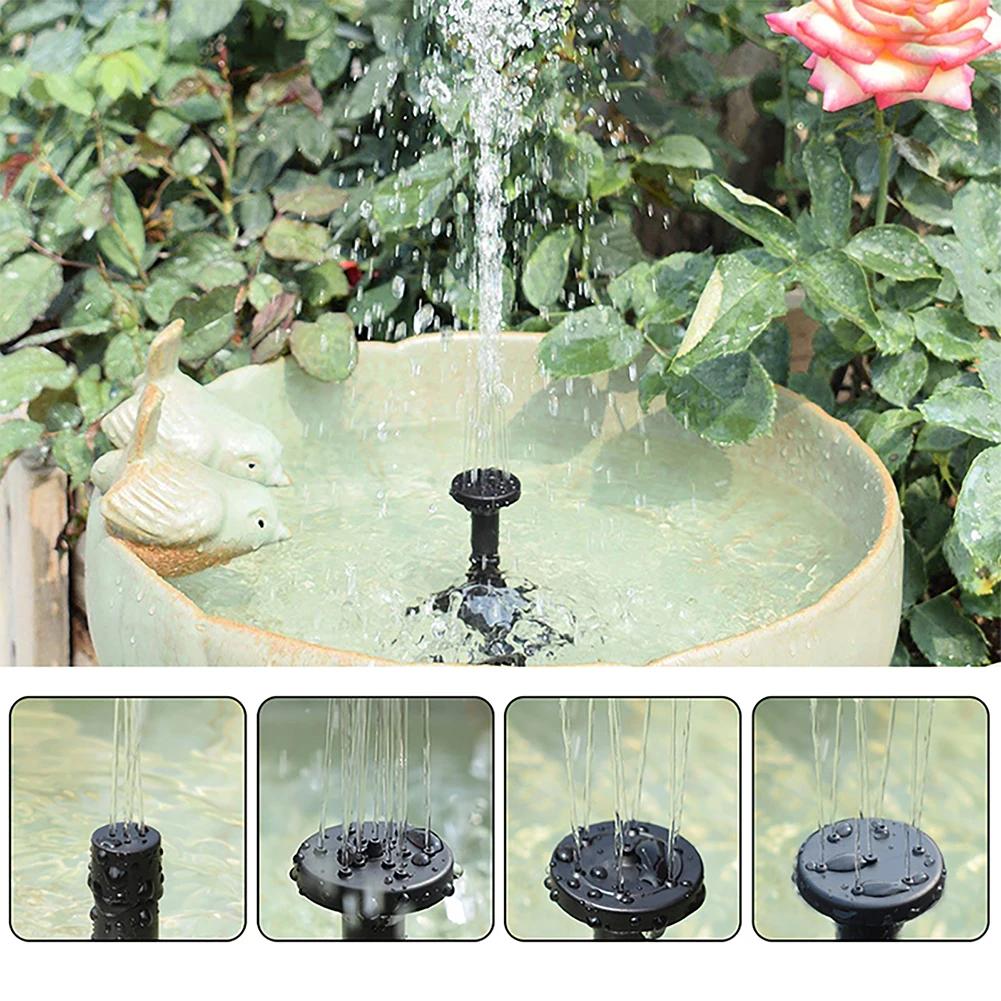 5W Solar Fountain Pump with 6 Nozzles Solar Panel Fish Pool Fountain Water Pumps for Bird Bath Pond Outdoor Garden Decoration
