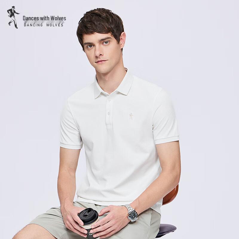 

With Wolves Dance Men s Textured Jacquard Polo Shirt 50