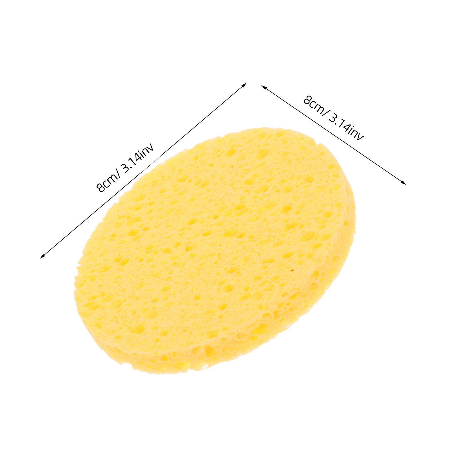 50Pcs Premium Facial Sponge Soft Skin Friendly Cleansing Sponge for Face Washing Exfoliating Oil Control Brightening Smooth Skin бежевый
