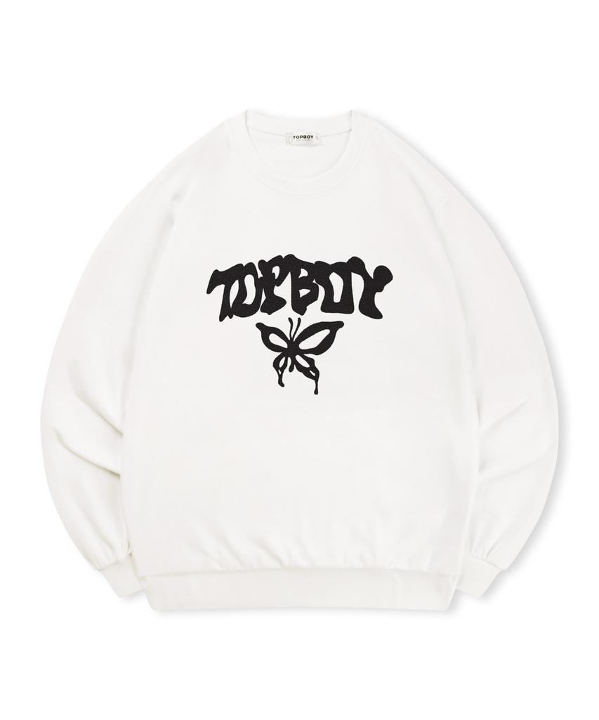 TOPBOY [Non-Fleece Or Fleece] Fly Print Sweatshirt (C Type)