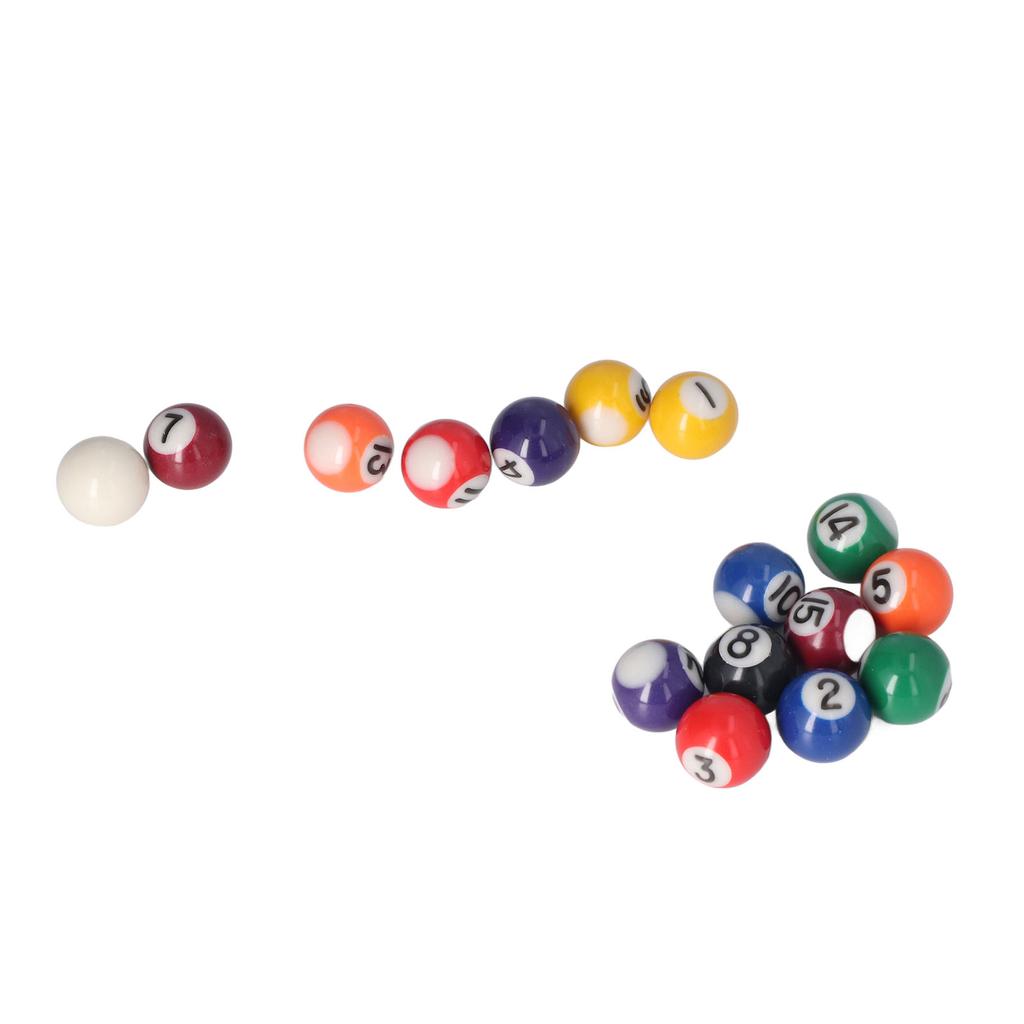 25mm Mini Billiard Ball Complete 16 Balls Set American Style Resin Pool Table Balls Accessories