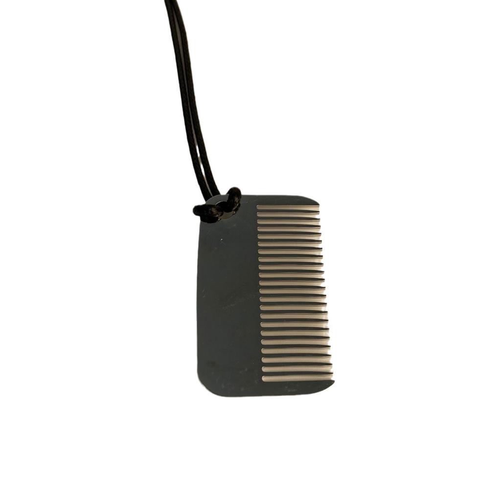Premium Sweater Chain Titanium Steel Comb Necklace Women'S Silver Small Long Pendant Vintage Niche Design Accessories