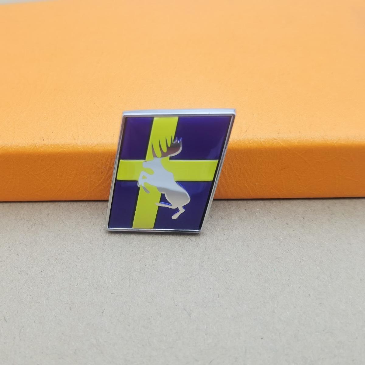1pc 3D Zinc alloy and Aluminum Moose Logo, Car Side Fender/Car Rear Trunk Emblem Badge Sticker, Car Body Decoration Accessories 1#