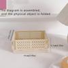 1Pc Foldable Mini Desk Organizer Box - Compact, Space-Saving Design, Polished Finish for Tidy Student Workspaces