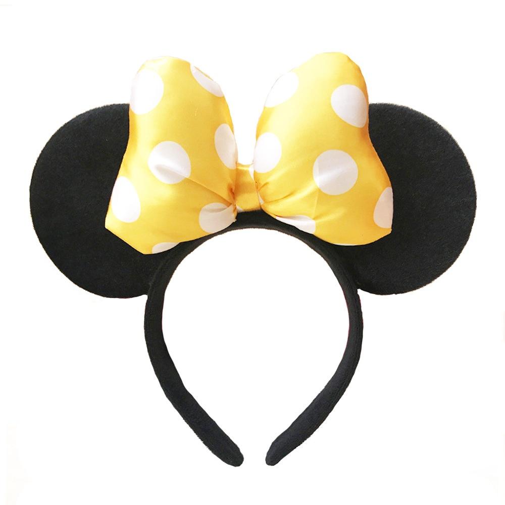 Handmade Cartoon Minnie Mickey Ear Headband Sparkly Animal Rabbit Hairpiece For Adults And Kids