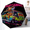 1PC ScoobyDoo Automatic Open/Close, 8-Rib Durable Frame Compact Travel Umbrella for Men & Women S1222010