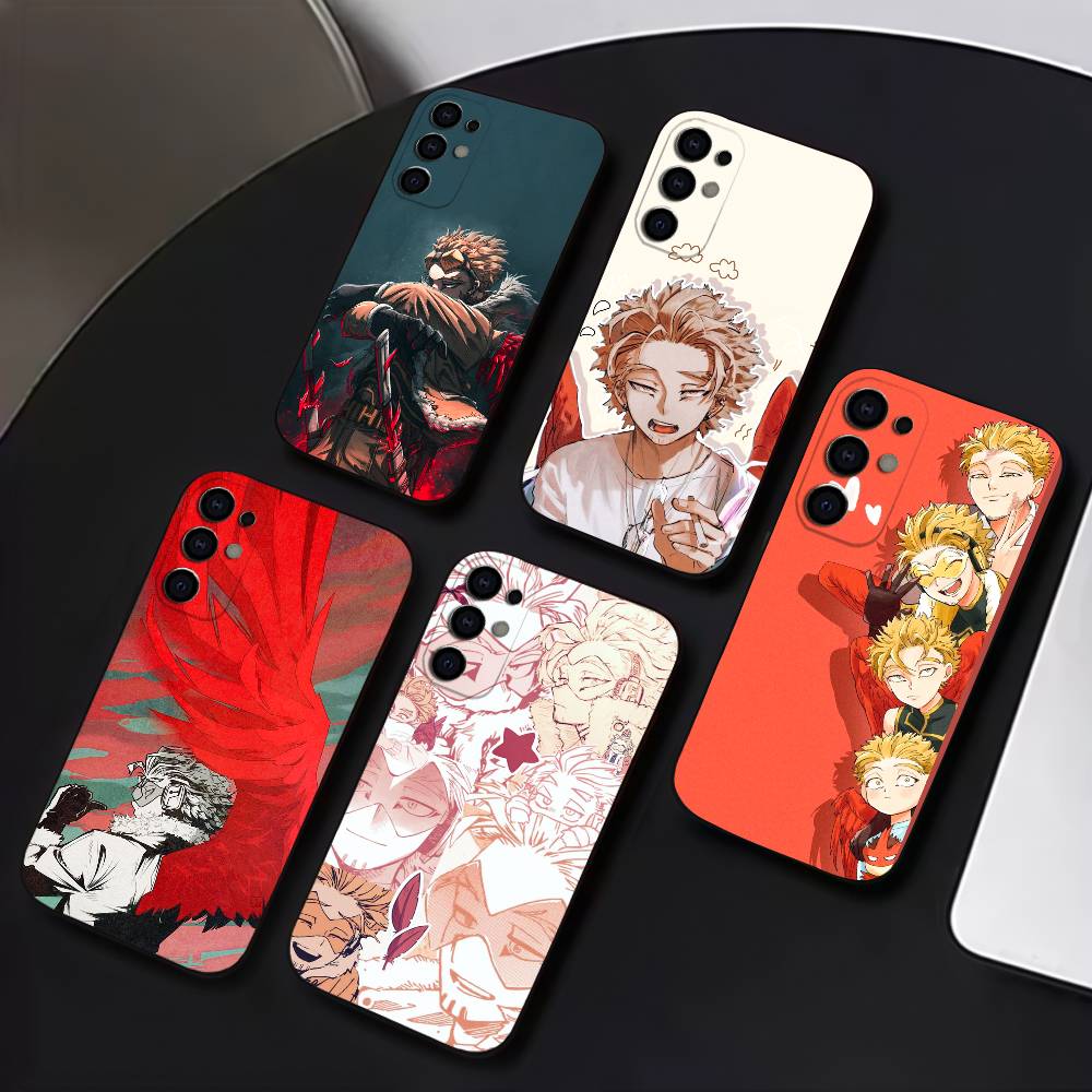 BNHA H-Hawks M-MHA Phone Case For Samsung S25,S24,S21,S22,S23,S30,Ultra,S20,Plus,Fe,Lite,Soft Black Cover