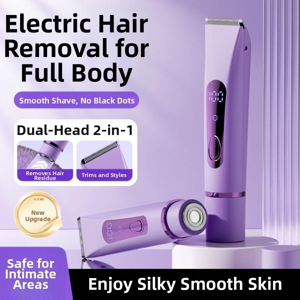 Double-headed Women's Hair Shaver 2 In 1 Private Parts Trimmer Electric Hair Remover  Eyebrows