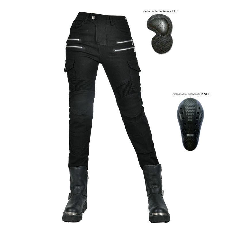 Womens Stretch Motorcycle Riding Pants Vintage