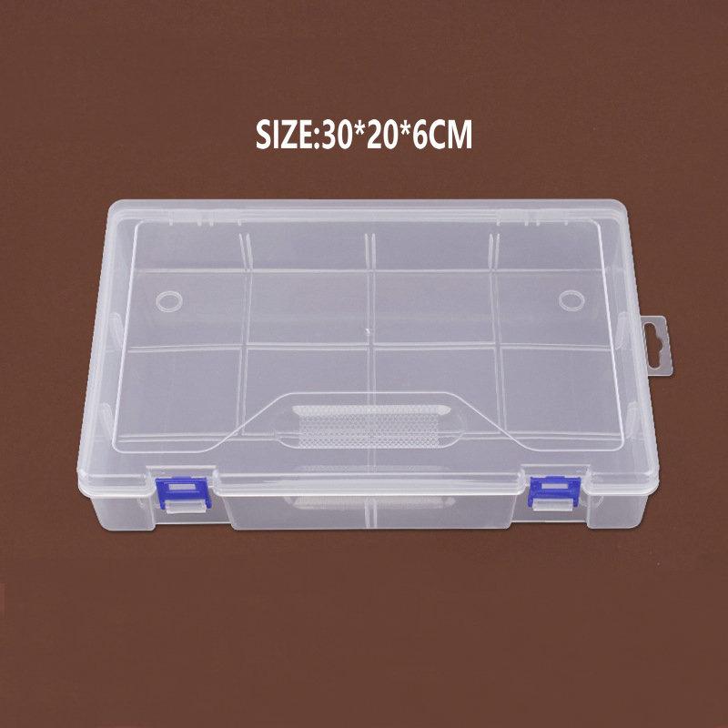 Plastic Storage Containers Box with Lid Big Capacity Clear Rectangle Box for Collecting Small Items, Beads, Crafts Accessories