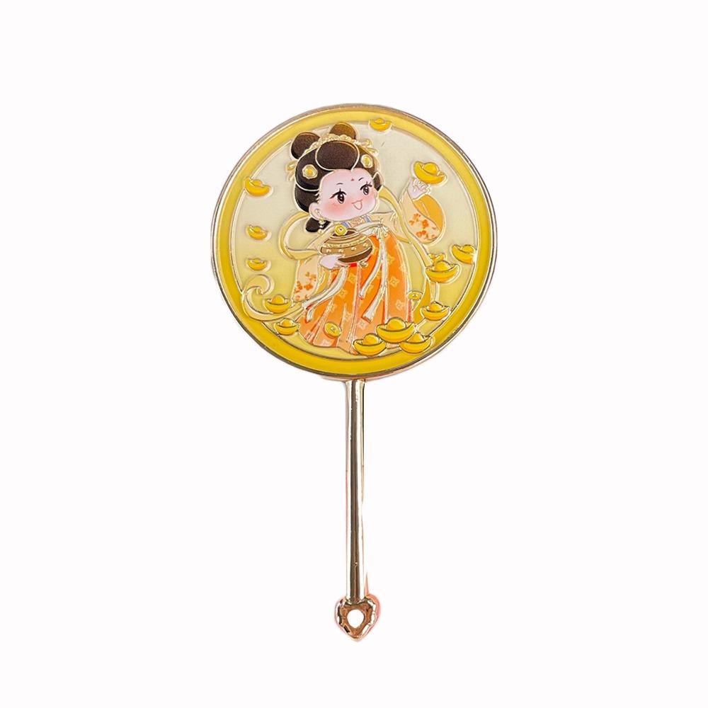 Emboss Cosmetic Mirror Portable Makeup Mirror Souvenir Chinese-style Handheld Mirror  Makeup
