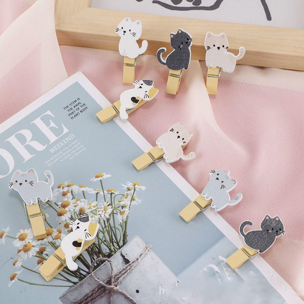 

DIY фото клип котенок свадьба украшение портативный деревянный зажим