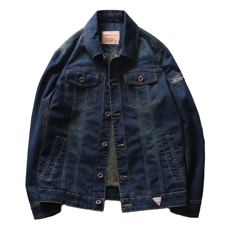 

Джинсовая куртка большого размера, повседневная рабочая одежда, джинсовая куртка, куртка 4XL