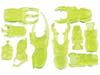Carolata Rhinoceros Beetle Stag Beetle Silicone Ice Tray Chocolate Mold for Baking Insect Craft & (Brown/Green) (Microwave/Dishwasher Safe) (Heat