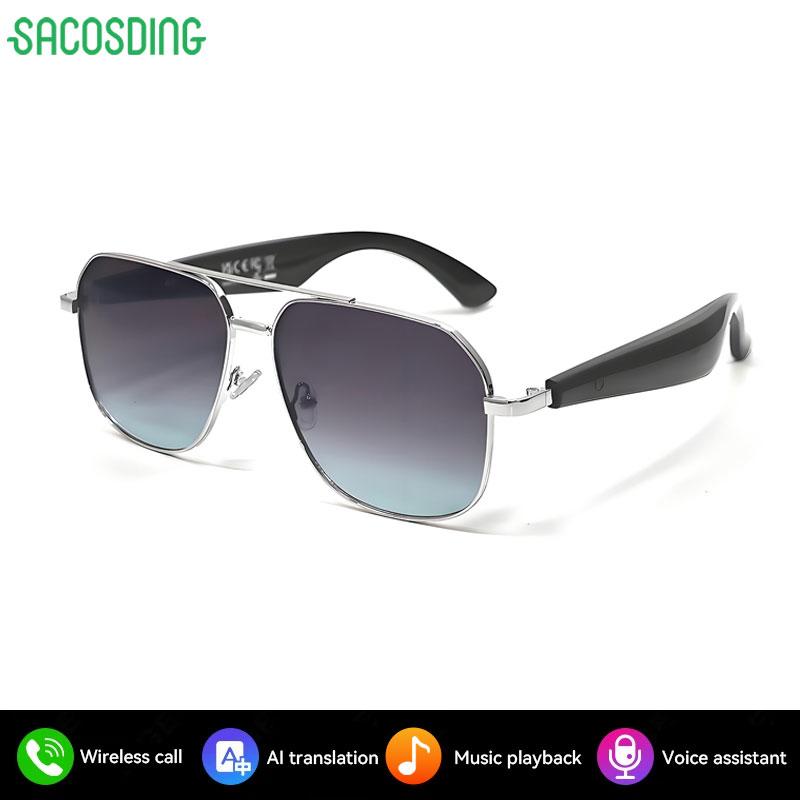 Smart Glasses 100  Online Language AI Automatic Dialogue Translation Bluetooth Glasses With Speaker Sports UV Protection